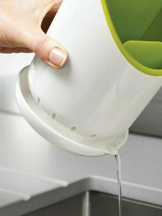 Plastic White Cutlery Drainer 12x12.5x14cm