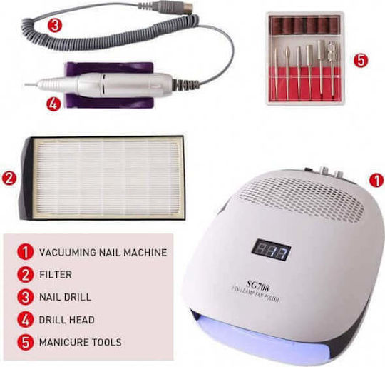 Salon Expert Ноктополиращ Уред LED 140W Бял