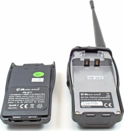 Midland G11V Ασύρματος Πομποδέκτης PMR 0.5W χωρίς Οθόνη