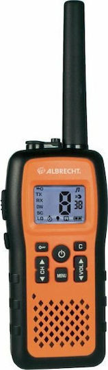 Albrecht Tectalk Float Ασύρματος Πομποδέκτης PMR με Μονόχρωμη Οθόνη Σετ 2τμχ Σε Πορτοκαλί Χρώμα