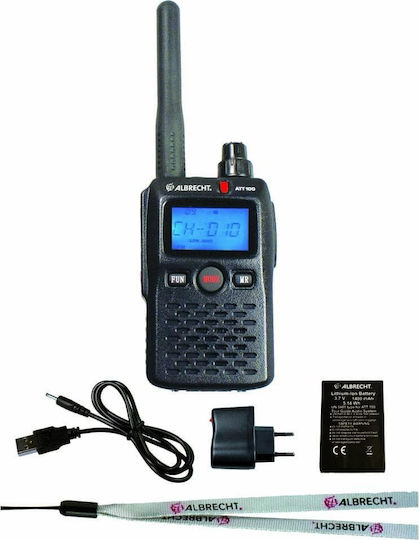 Albrecht ATT 100 29902 Walkie Talkie mit Monochromdisplay Set mit 1Stück