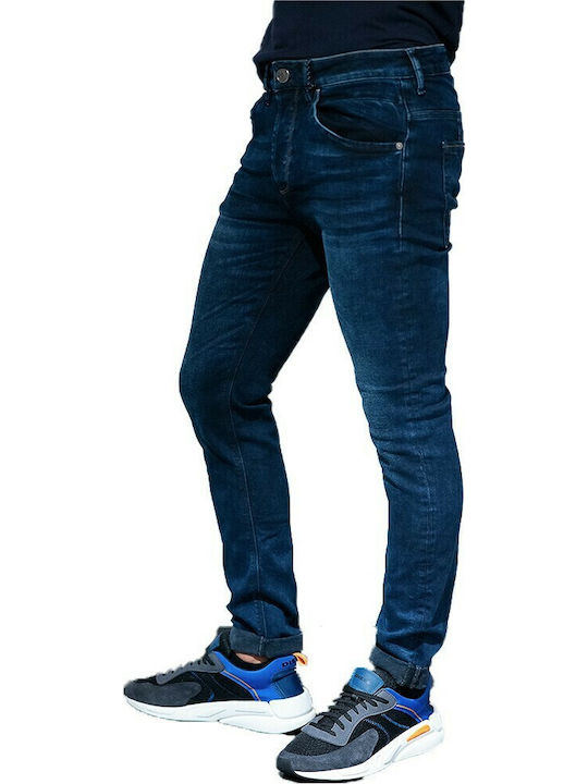 Ferrez BB Men's Jeans Pants Elastic with Slim Fit Navy Blue