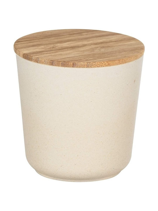 Wenko Bondy Wooden General Use Vase with Airtight Lid White 500ml