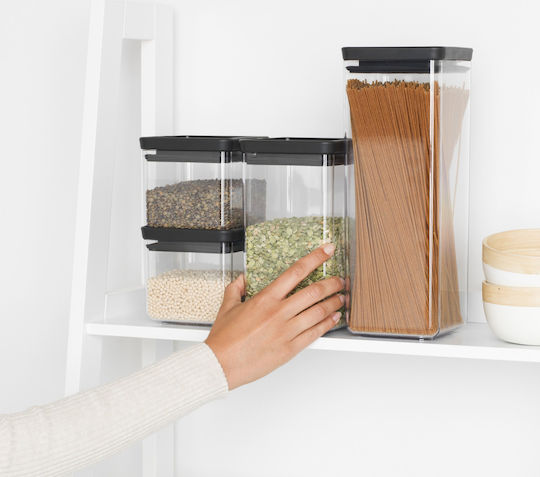 Brabantia Комплект 4 бр Кутии за Обща Употреба с Херметически Затварящ Капак Пластмаса Прозрачни 4 бр