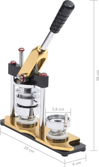 vidaXL Badge Presses with Cutter and Rotating Base 58mm