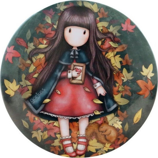 Santoro Autumn Leaves General Use Box with Lid Metallic Black 6x4x6cm