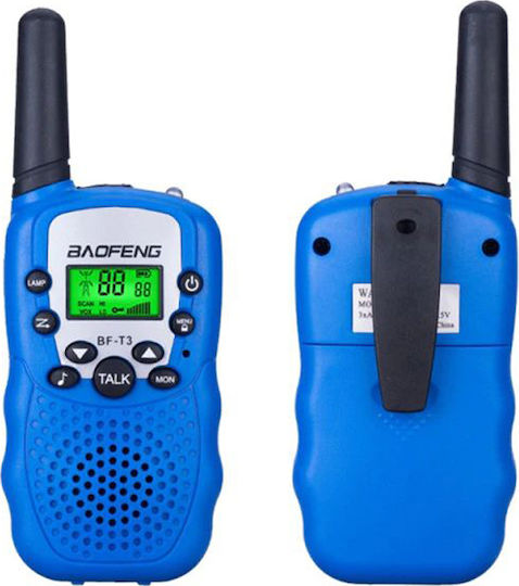 Baofeng BF-T3 Walkie Talkie with Monochrome Screen Set of 2pcs In Blue Color
