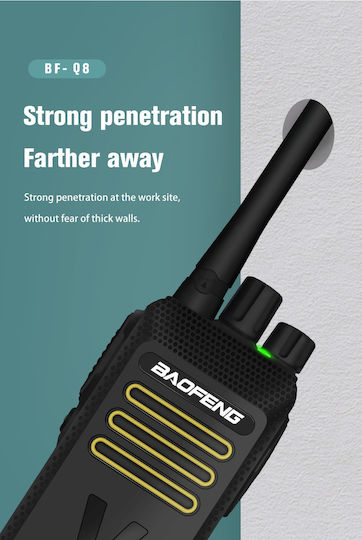Baofeng BF-Q8 Walkie Talkie 10W χωρίς Οθόνη Σετ 2τμχ
