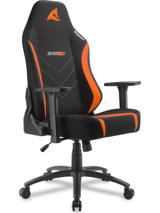 Sharkoon Skiller SGS20 Fabric Καρέκλα Gaming Δερματίνης με Ρυθμιζόμενα Μπράτσα Μαύρο/Πορτοκαλί