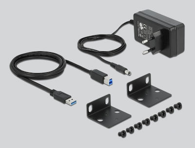 DeLock USB 3.2 Hub 10 Θυρών με σύνδεση USB-A & Θύρα Φόρτισης και Εξωτερική Παροχή Ρεύματος