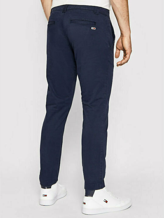Tommy Hilfiger Scanton Ανδρικό Παντελόνι Chino Ελαστικό σε Slim Εφαρμογή Navy Μπλε