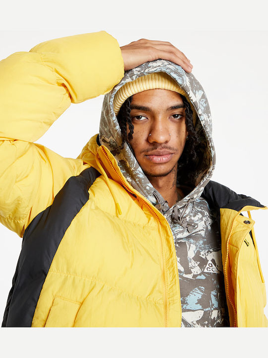 Winter Jacket Puffer Windproof Yellow