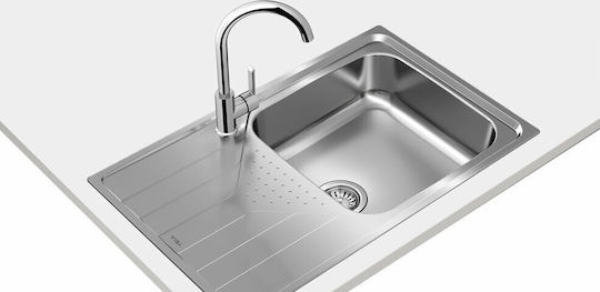 Teka Universe 50 T-XP 1B 1D Max Ένθετος Νεροχύτης Inox Σατινέ Μ79xΠ50cm Ασημί
