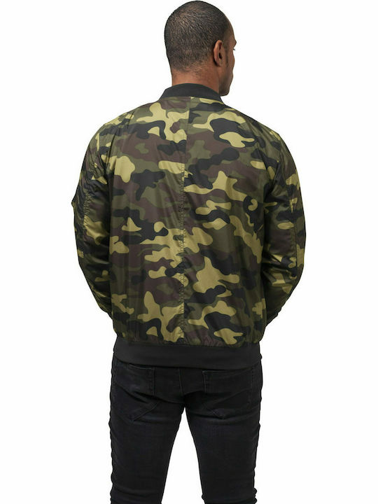 Urban Classics Men's Bomber Jacket Wood Camo