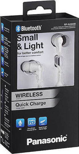 Panasonic RP-NJ300B In-Ear Bluetooth-Freisprecheinrichtung Kopfhörer Weiß