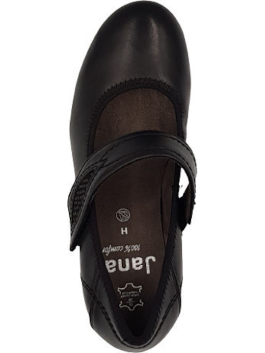 Anatomic Leather Black Heels with Strap