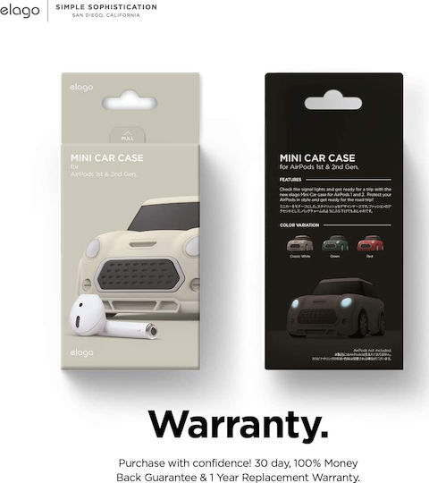 Elago Mini Car Калъф в Бежов цвят за Apple AirPods 1 / AirPods 2