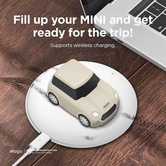 Elago Mini Car Калъф в Бежов цвят за Apple AirPods 1 / AirPods 2