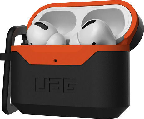 UAG Standard Issue Hard Case Plastic with Hook in Orange color for Apple AirPods Pro