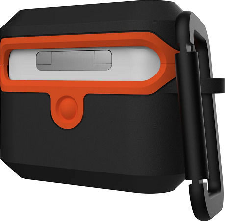 UAG Standard Issue Hard Case Plastic with Hook in Orange color for Apple AirPods Pro