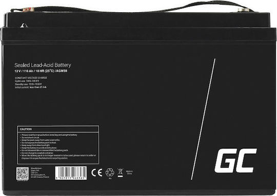 Green Cell Батерия UPS с Капацитет 110Ах и Напрежение 12V AGM58 1бр