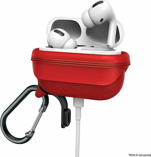 Catalyst Premium Edition Waterproof Silicone Case with Keychain Red for Apple AirPods Pro