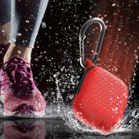 Catalyst Premium Edition Waterproof Silicone Case with Keychain Red for Apple AirPods Pro
