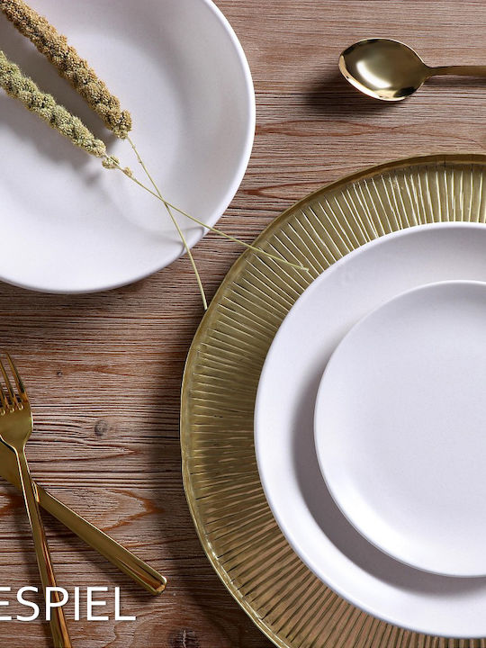 Espiel Terra Matt Plate Desert Ceramic Cream with Diameter 19cm