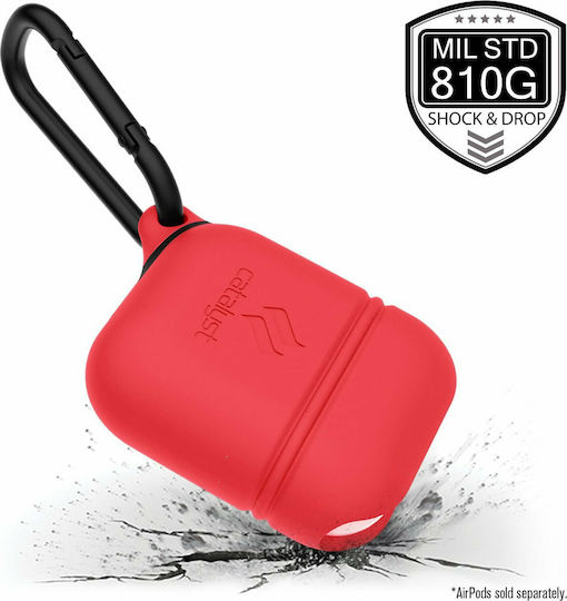 Catalyst Waterproof Case Silicone with Hook Coral for Apple AirPods 1 / AirPods 2