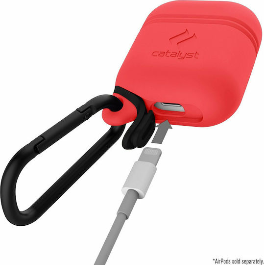 Catalyst Waterproof Case Silicone with Hook Coral for Apple AirPods 1 / AirPods 2