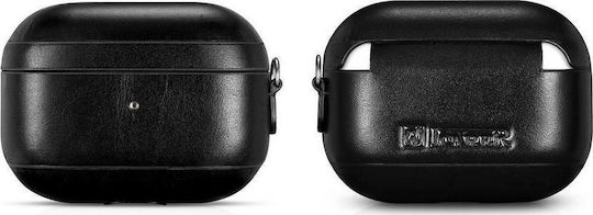 iCarer Θήκη Δερμάτινη σε Μαύρο χρώμα για Apple AirPods Pro