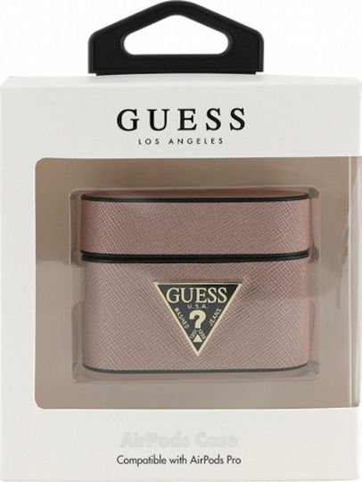 Guess Saffiano Case Калъф в Розов цвят за Apple AirPods Pro