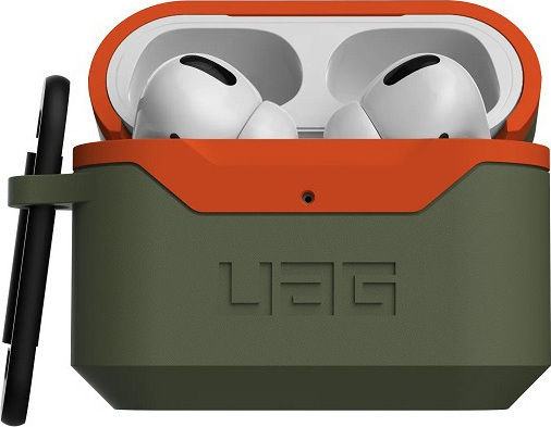 UAG Стандартен Твърд Калъф 001 Маслинено Зелен Оранжев Apple AirPods Pro