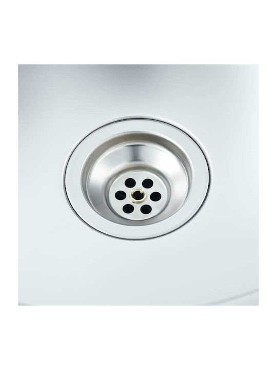 vidaXL Drop-In Sink Inox Satin W59xD44cm Silver