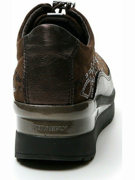 Stonefly Piele Anatomic Slip-on-uri pentru femei Maro