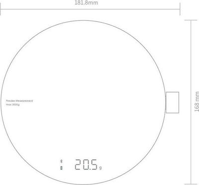 Hoto Electronică Balanță Comercială de Precizie cu Capacitate de Cântărire 3kg și Diviziune 0.1gr QWCFC001