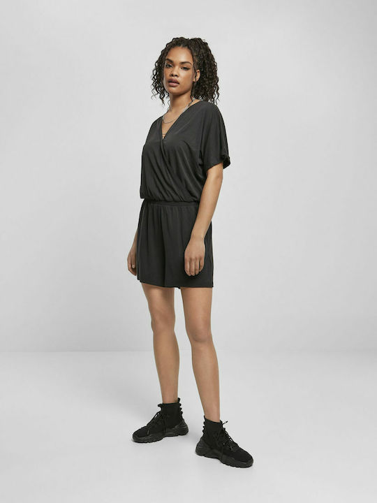 De Damă Mâneca scurta Short întreg Negru