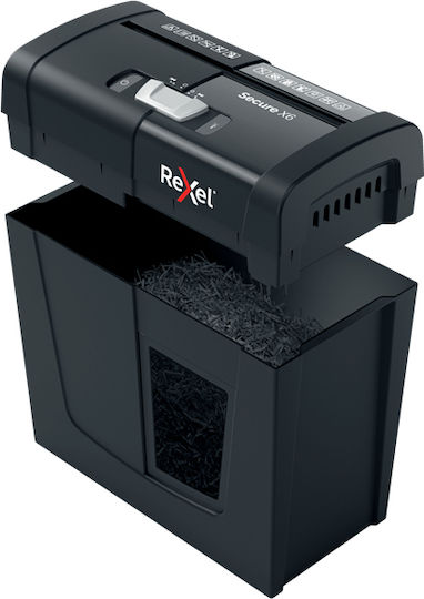Rexel Καταστροφέας Εγγράφων Secure X6 Micro Cut 6 Φύλλων με Κάδο 10lt