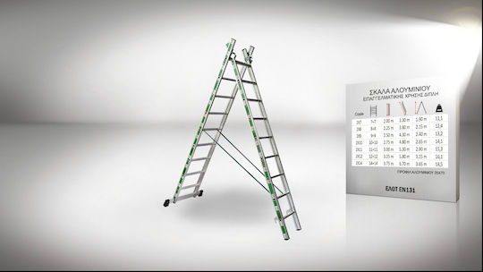 Pankoskal Professionelle Doppelter Kombinationsleiter Aluminium