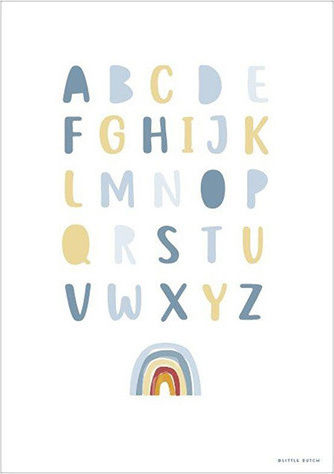 Little Dutch Εκπαιδευτική Παιδική Αφίσα Rainbow Alphabet 29.7x42εκ.
