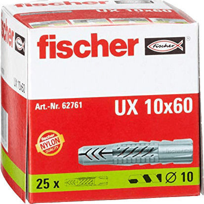 fischer Найлонова дюбел за обща употреба с шайба UX 10x60mm Улей Пластмаса 10x60мм 50бр