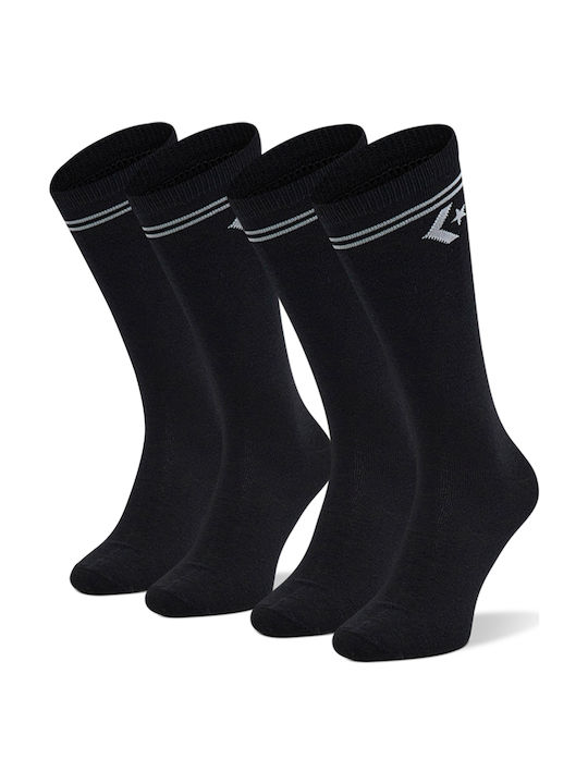 Converse Αθλητικές Κάλτσες Μαύρες 2 Ζεύγη