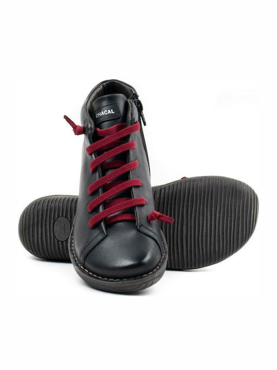 Leather Women's Ankle Boots Leather BLACK