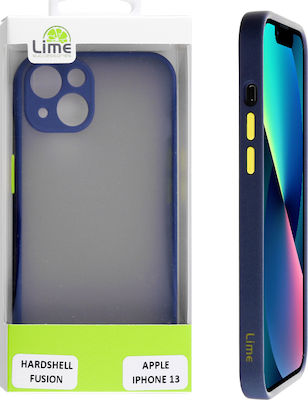 Lime Hardshell Camera Guard Synthetic Back Cover Durable Blue with Yellow Keys (iPhone 13)