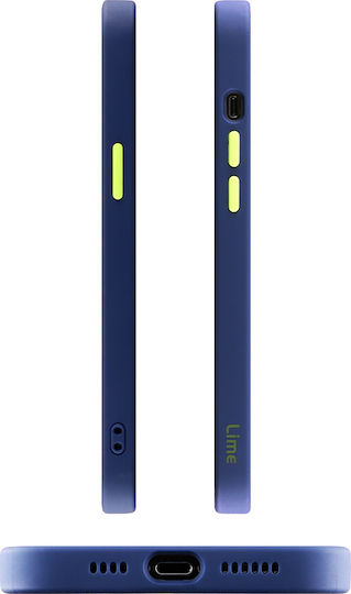 Lime Hardshell Camera Guard Back Cover Plastic Blue with Yellow Keys (iPhone 13)