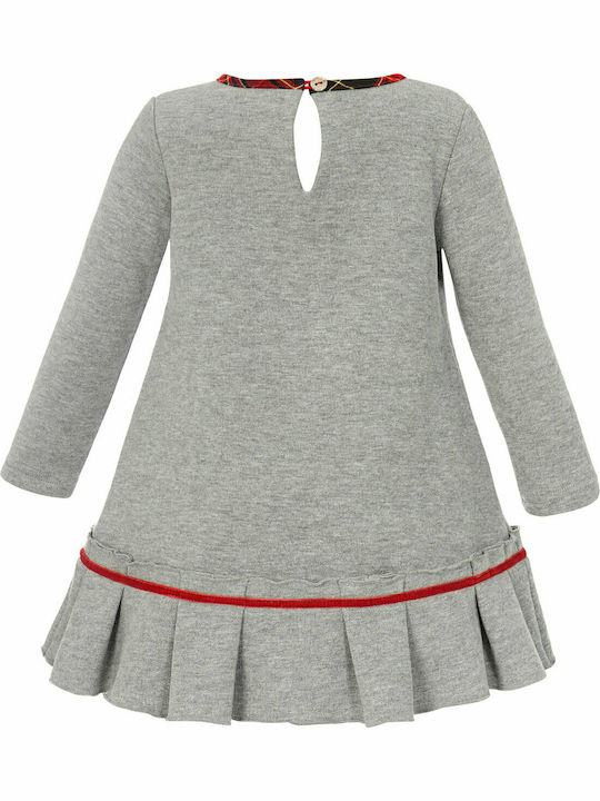 Balloon Chic 212F0253 Kids Dress Long Sleeve Gray