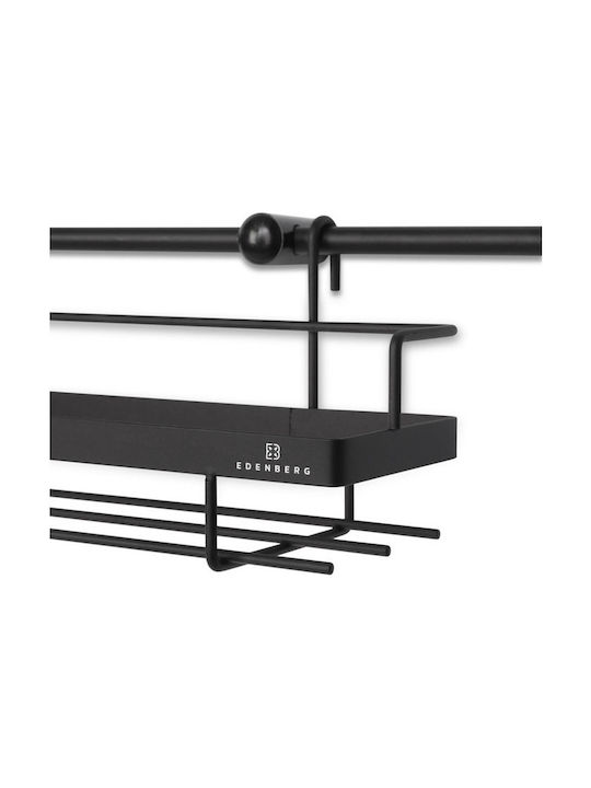 Edenberg Metallic Kitchen Organizer Rack in Black Colour 78cm 16 Pieces
