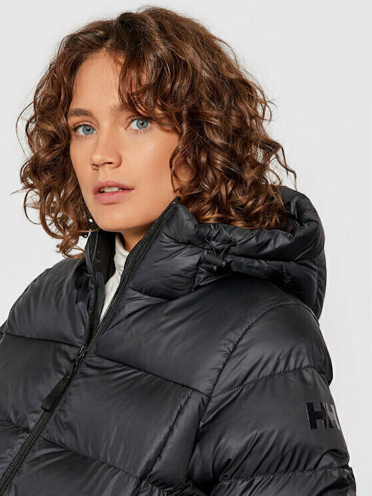 Active Kurz Damen Puffer Jacke für Winter Schwarz