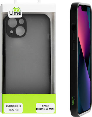 Lime Hardshell Camera Guard Back Cover Συνθετική Ανθεκτική Black with Black Keys (iPhone 13 mini)