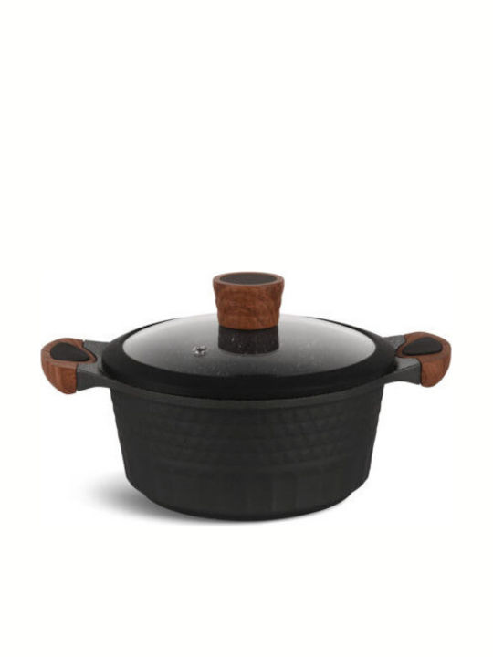 Edenberg Cookware Set of Aluminum with Stone Coating Black 10pcs